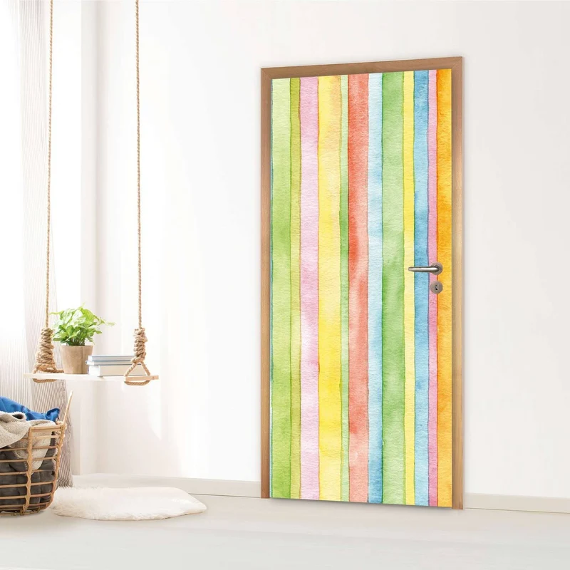 Türfolie - Design: Watercolor Stripes