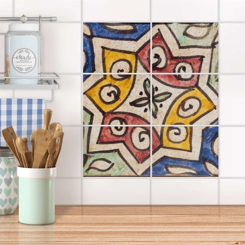 Fliesenfolie [quer] für Küche & Bad - Design: Spanish Tile 6