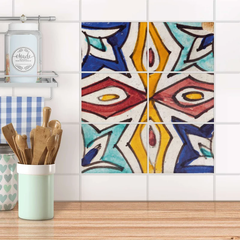 Fliesenfolie [quer] für Küche & Bad - Design: Spanish Tile 4