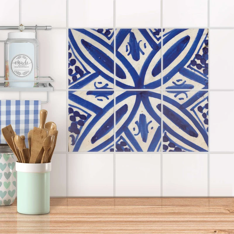 Fliesenaufkleber [hoch] für Küche & Bad - Design: Spanish Tile 7