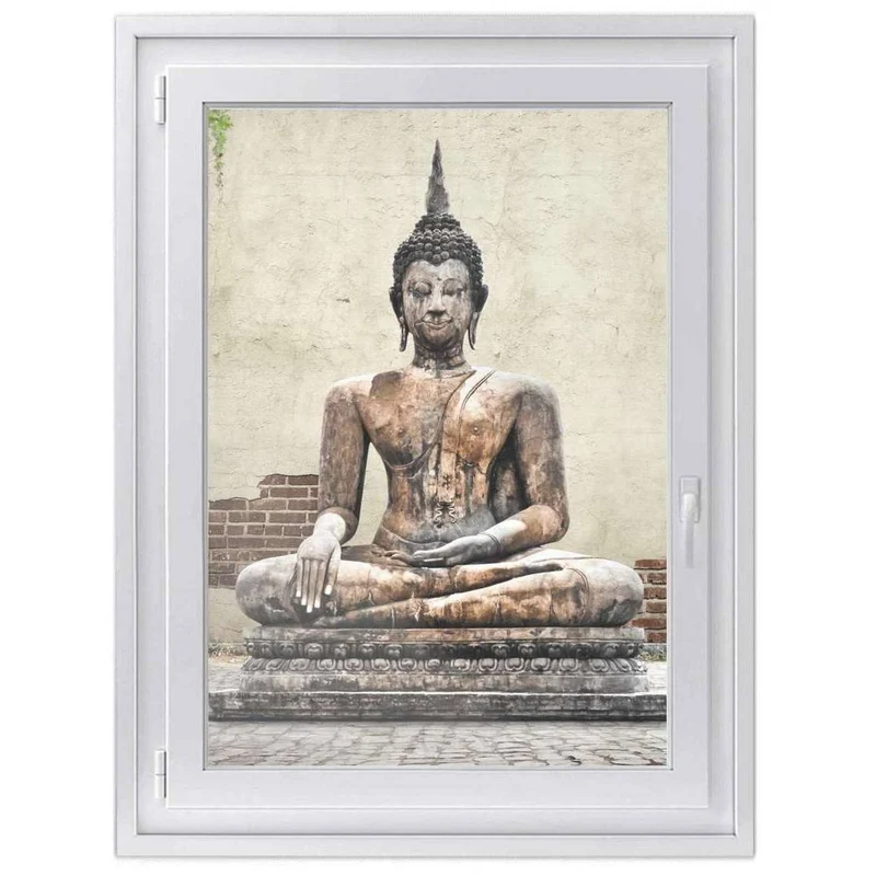 Fensterfolie [hoch] - Design: Relaxing Buddha