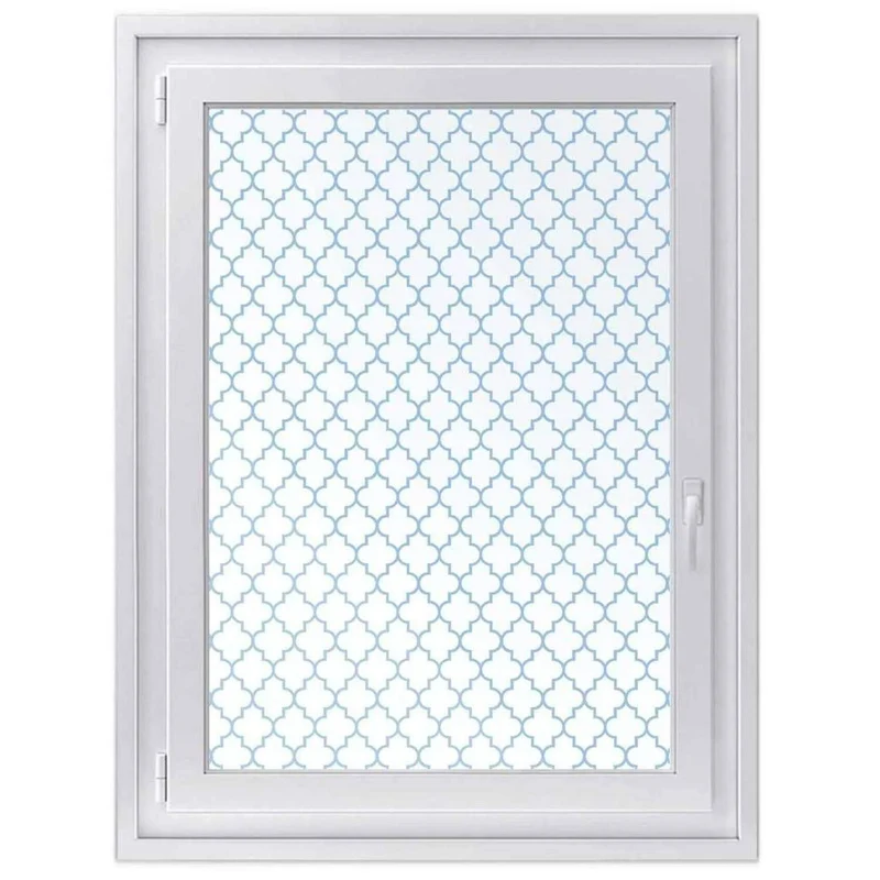 Fensterfolie [hoch] - Design: Retro Pattern - Blau