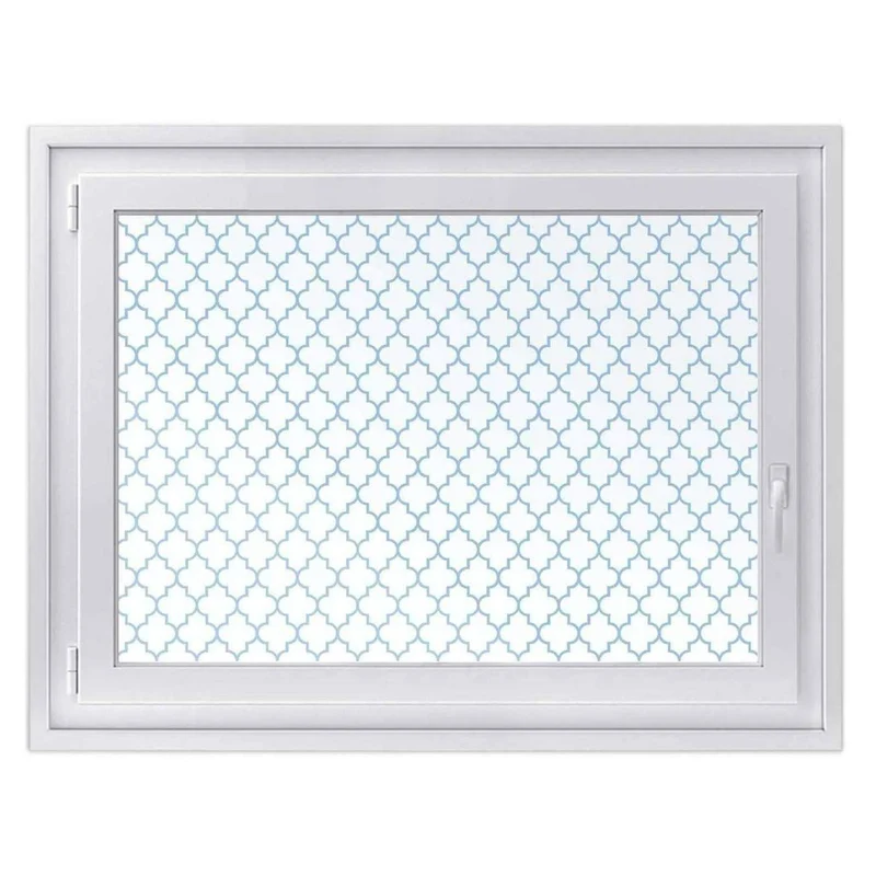 Fensterfolie [quer] - Design: Retro Pattern - Blau