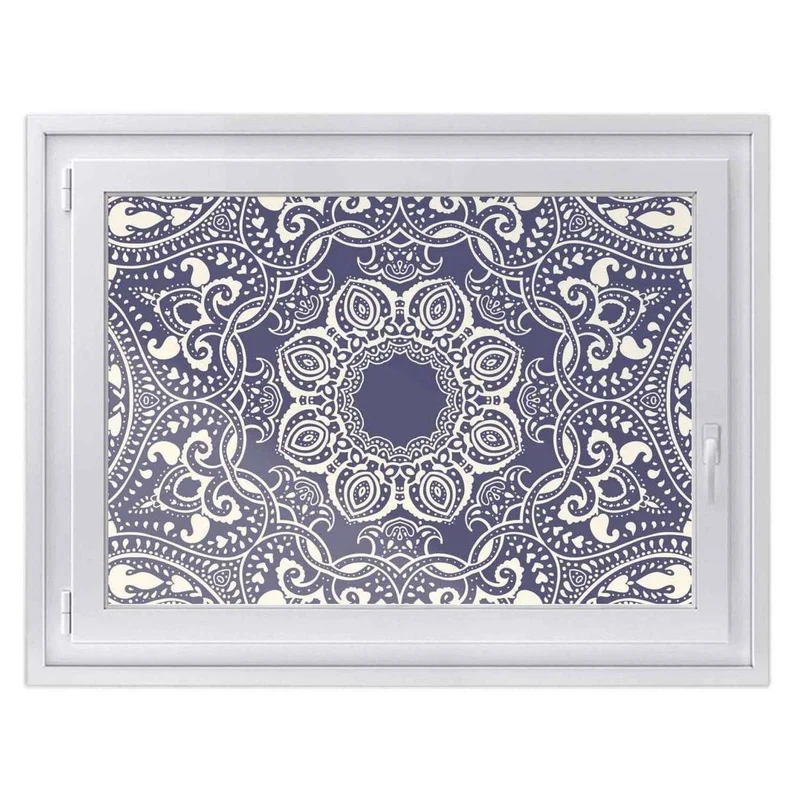 Fensterfolie [quer] - Design: Blue Mandala
