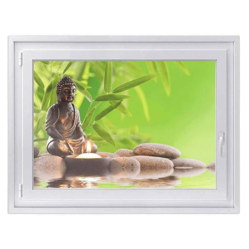 Fensterfolie [quer] - Design: Buddha Zen