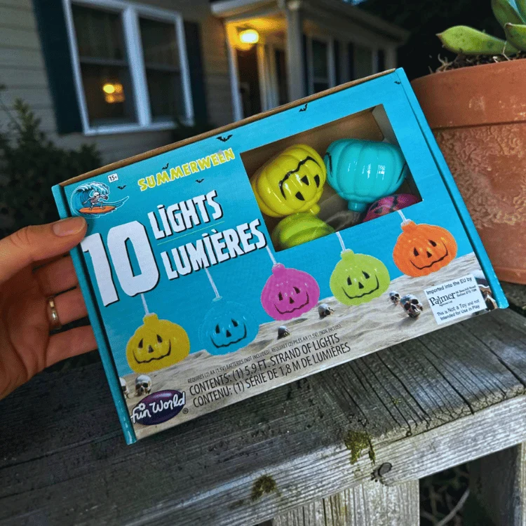 Bunte Kürbis-Lichterkette – Summerween Dekobeleuchtung