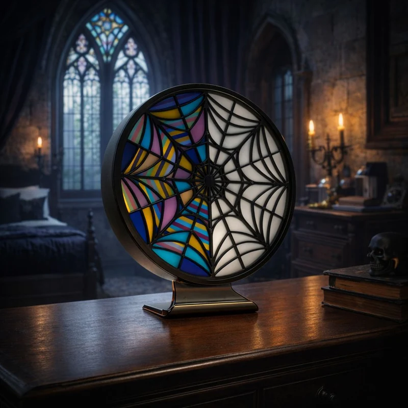 Wednesday LED-Lampe – Ophelia Hall Spinnennetz Fensterlampe