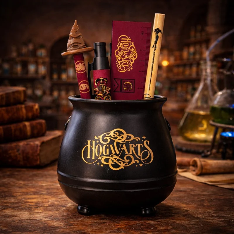 Harry Potter Stiftebecher Kessel – Schreibtisch-Set Mit Hogwarts Logo