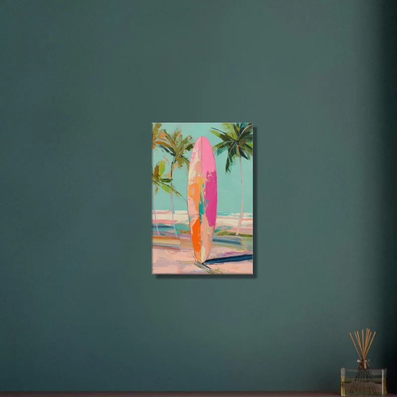 Surfboard Abstract Oil Painting