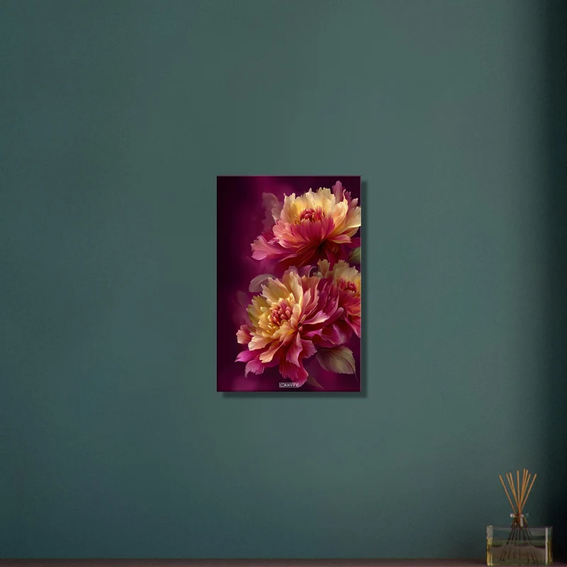 Yellow and Red Peonies