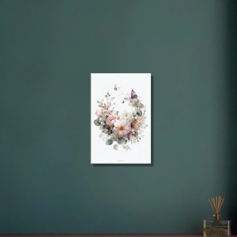 Watercolored Floral Wreath