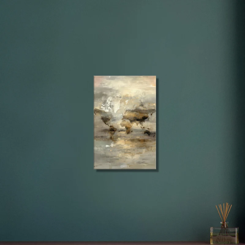 World Map Abstract Painting