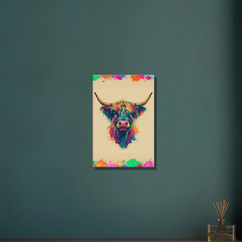 Colorful Highland Cow