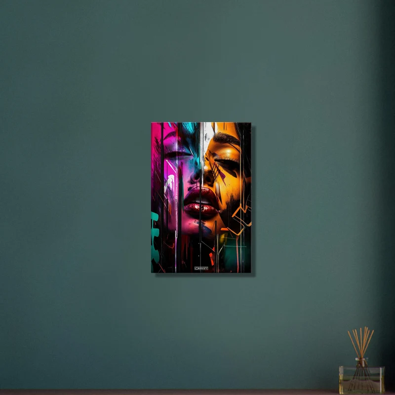 Colorful Face of Woman