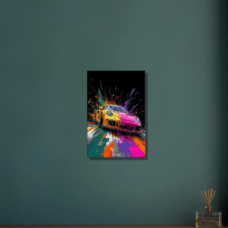 Colorful Sports Car Acrylic Painting