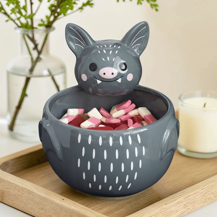 Fledermaus Schale – Große Keramik-Servierschale für Snacks & Süßes
