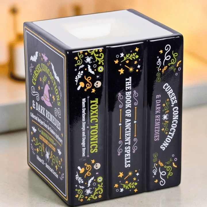 Duftlampe in Bücher Optik – Hexen Apotheken Zauberbuch-Look