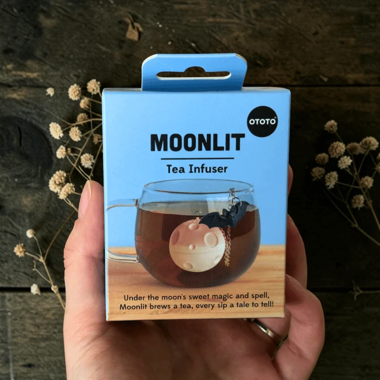 Mond Tee Ei mit Fledermaus – Silikon Teesieb für losen Tee