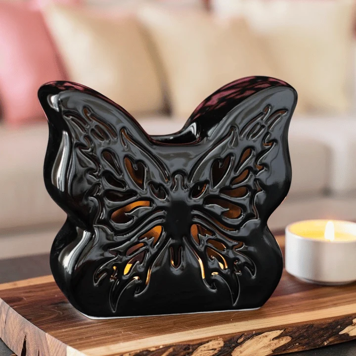 Schmetterling Duftlampe aus Keramik mit Cut-Out Design