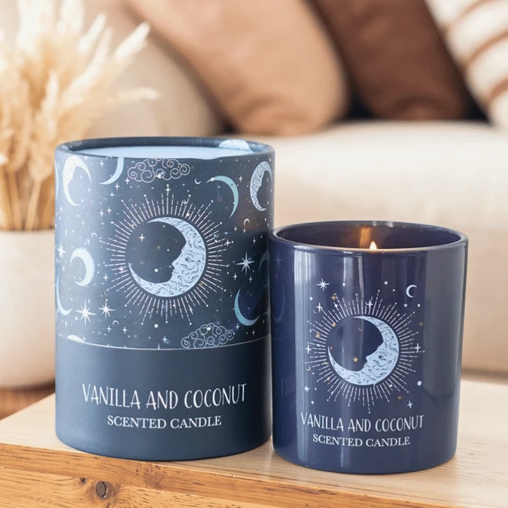 Blue Moon Duftkerze – Vanille & Kokos im Glas