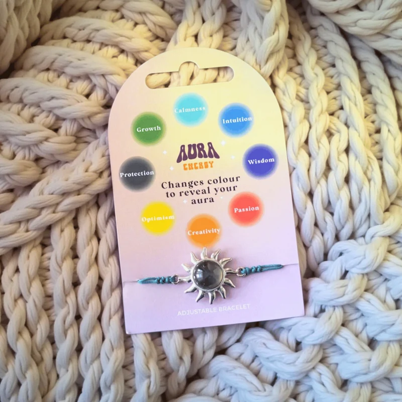 Aura Energy Farbwechsel Armband – verstellbar mit Sonnenanhänger