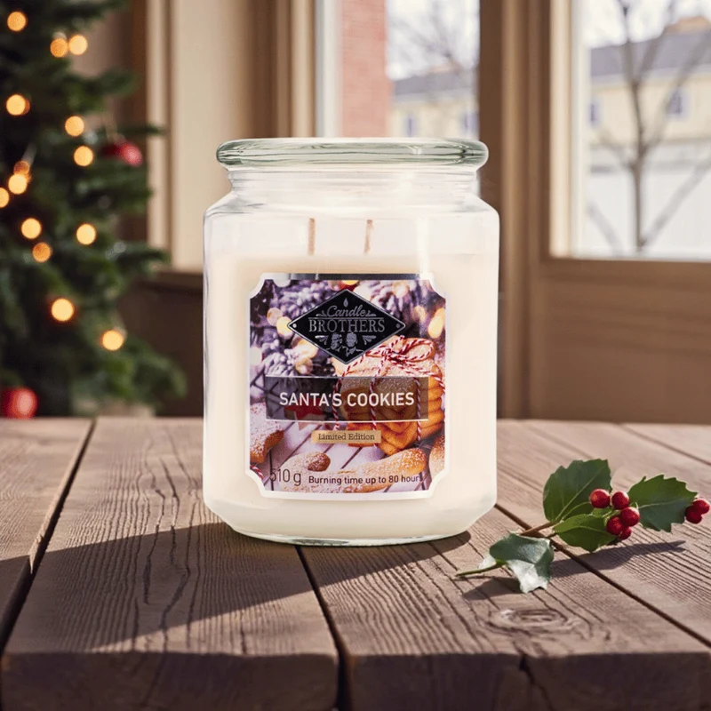 Duftkerze Weihnachtsmann Kekse – 510 g / 100 Stunden (Candle Brothers)
