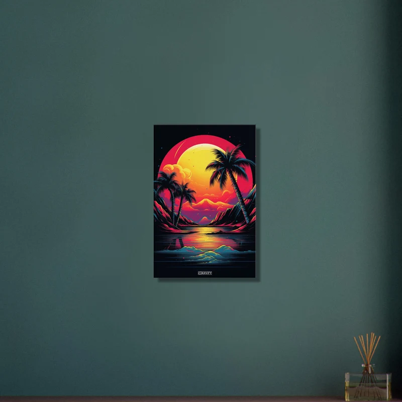 Retro Palmscape Sunset