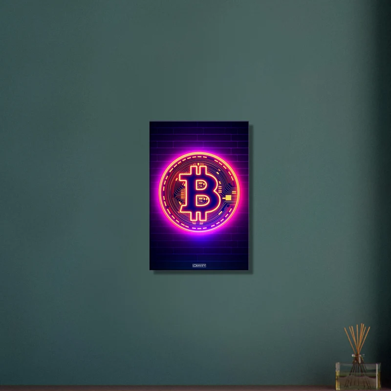 Bitcoin Synthwave Glow