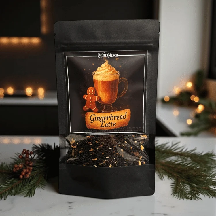 Gingerbread Latte – Weihnachtlicher Schwarztee mit Mandel & Vanille | Limitierter Winter Tee