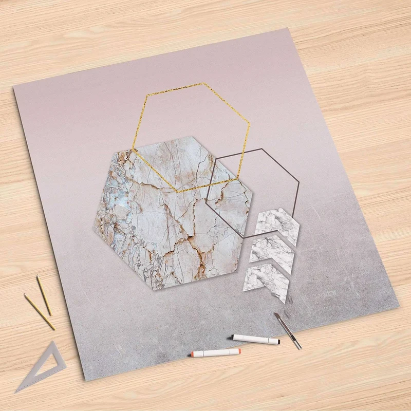 Folienbogen (90x90 cm) - Design: Hexagon