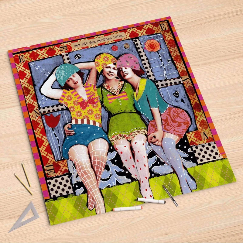 Folienbogen (90x90 cm) - Design: Her mit dem schönen Leben
