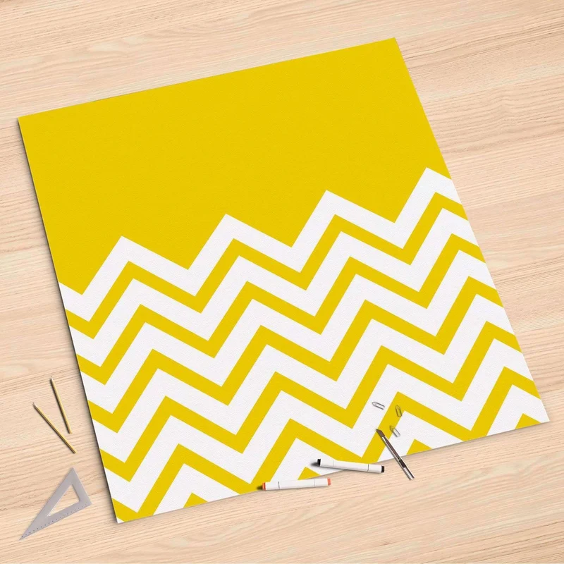 Folienbogen (90x90 cm) - Design: Gelbe Zacken