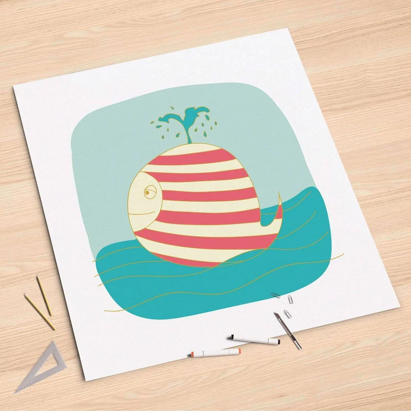 Folienbogen (90x90 cm) - Design: Funny Wale