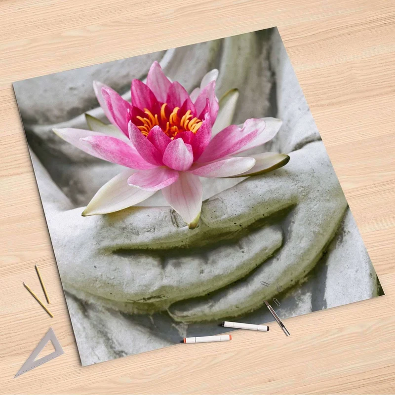 Folienbogen (90x90 cm) - Design: Flower Buddha