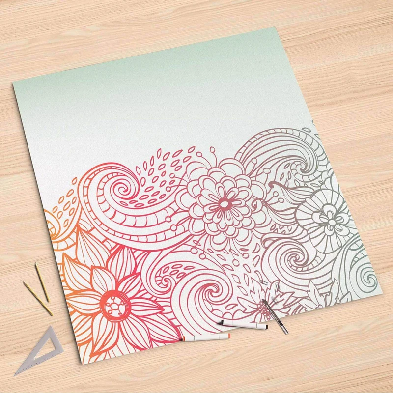 Folienbogen (90x90 cm) - Design: Floral Doodle