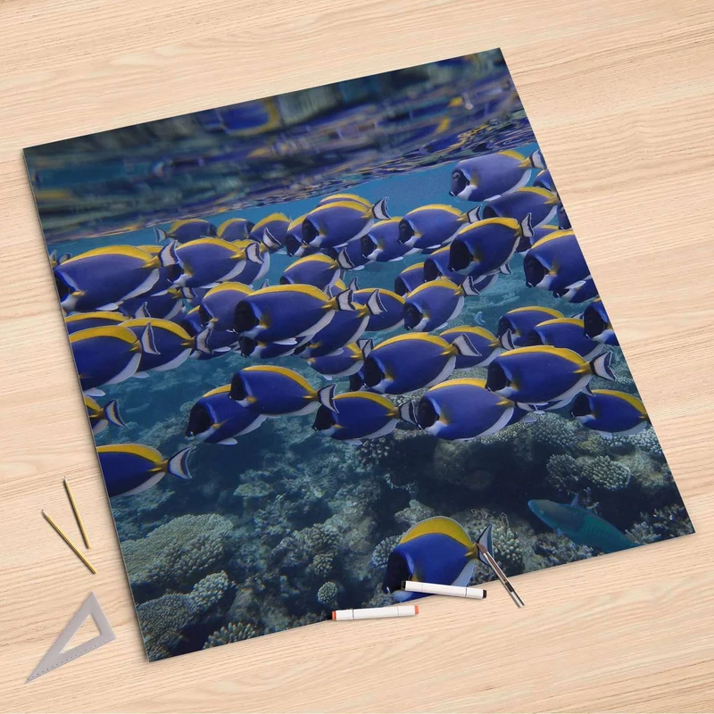 Folienbogen (90x90 cm) - Design: Fish swarm