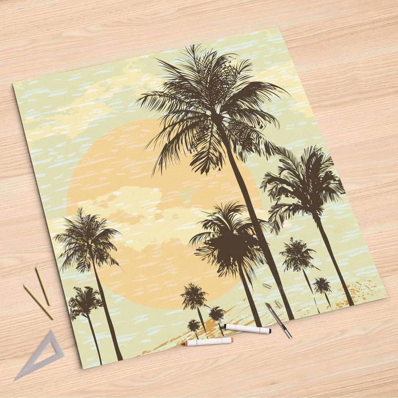 Folienbogen (90x90 cm) - Design: Beach Palms