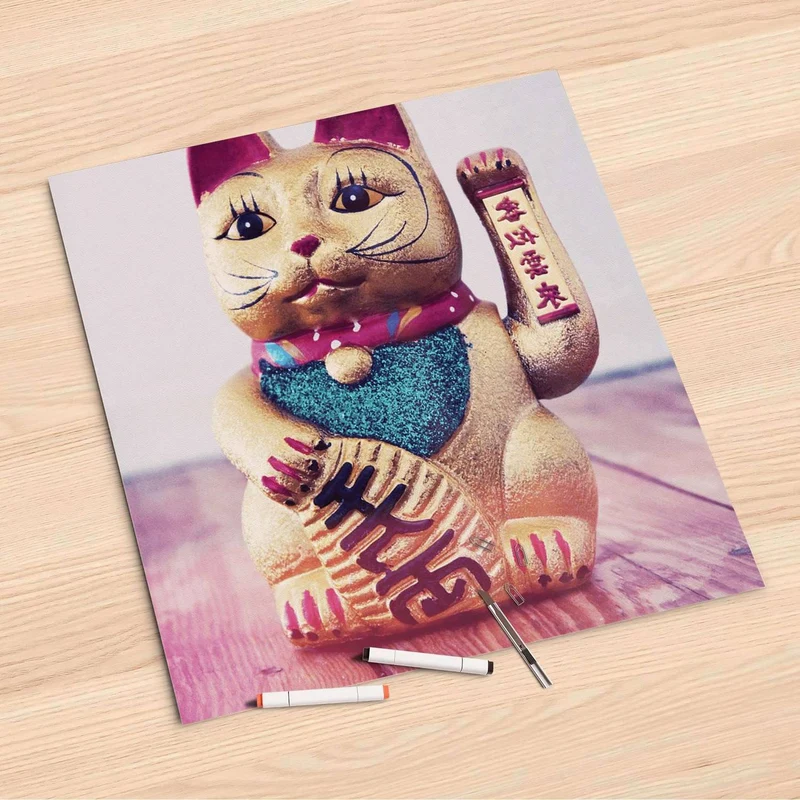 Folienbogen (60x60 cm) - Design: Winkekatze