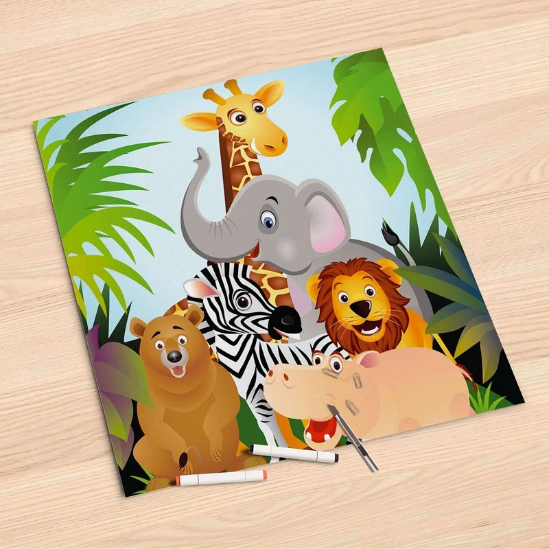 Folienbogen (60x60 cm) - Design: Wild Animals