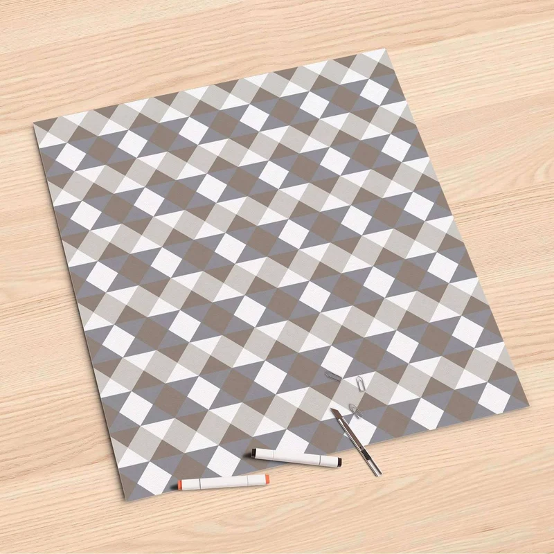 Folienbogen (60x60 cm) - Design: Triangle Pattern - Grau