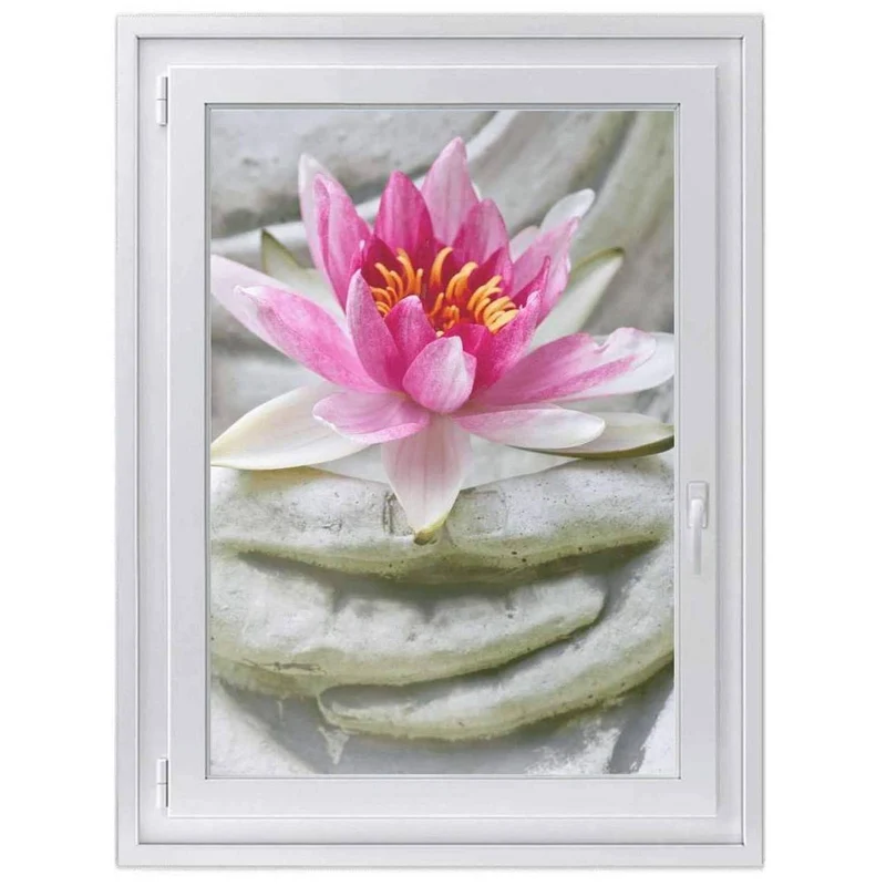 Fensterfolie [hoch] - Design: Flower Buddha