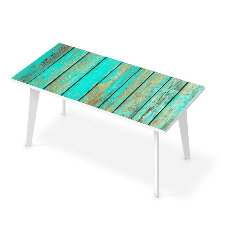 Tischfolie - Design: Wooden Aqua