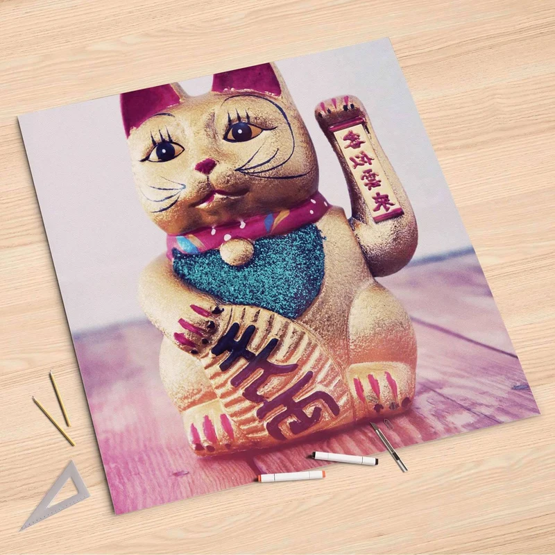 Folienbogen (90x90 cm) - Design: Winkekatze