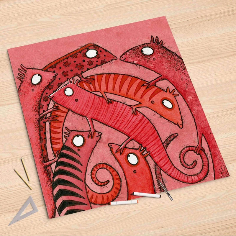 Folienbogen (90x90 cm) - Design: Wer mit wem