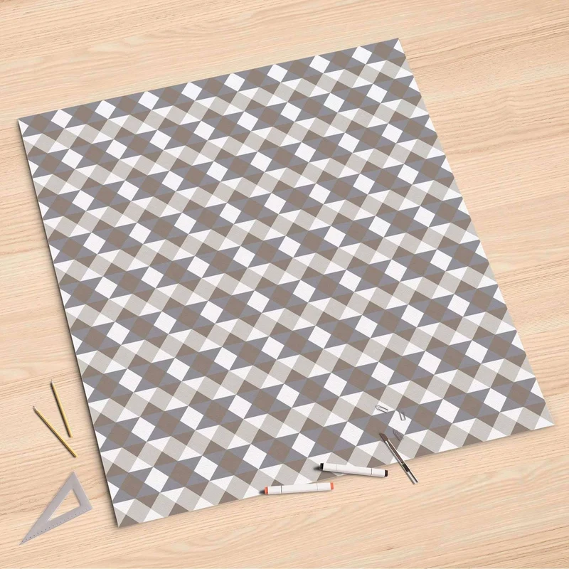 Folienbogen (90x90 cm) - Design: Triangle Pattern - Grau