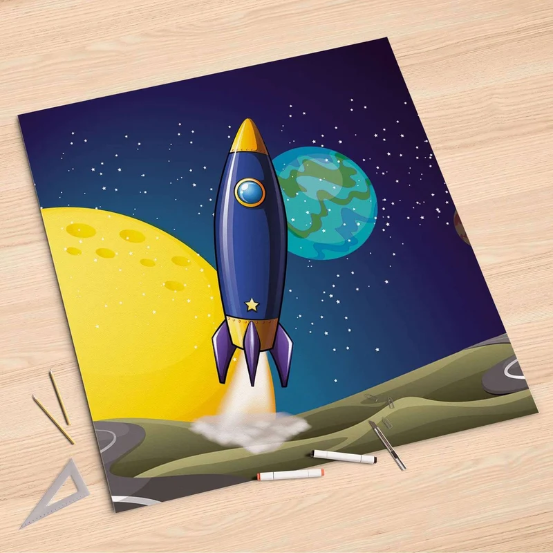 Folienbogen (90x90 cm) - Design: Space Rocket