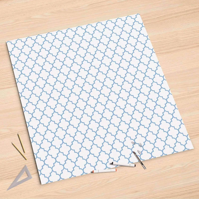 Folienbogen (90x90 cm) - Design: Retro Pattern - Blau