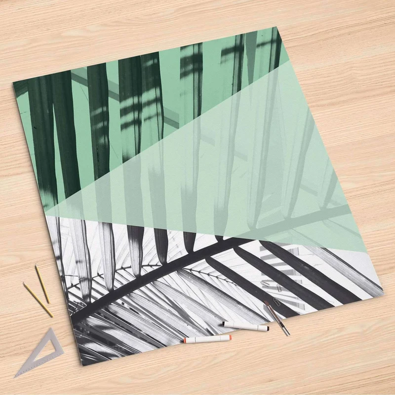 Folienbogen (90x90 cm) - Design: Palmen mint