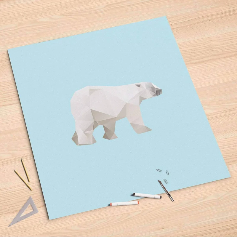 Folienbogen (90x90 cm) - Design: Origami Polar Bear
