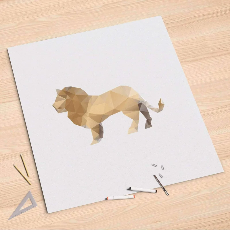 Folienbogen (90x90 cm) - Design: Origami Lion